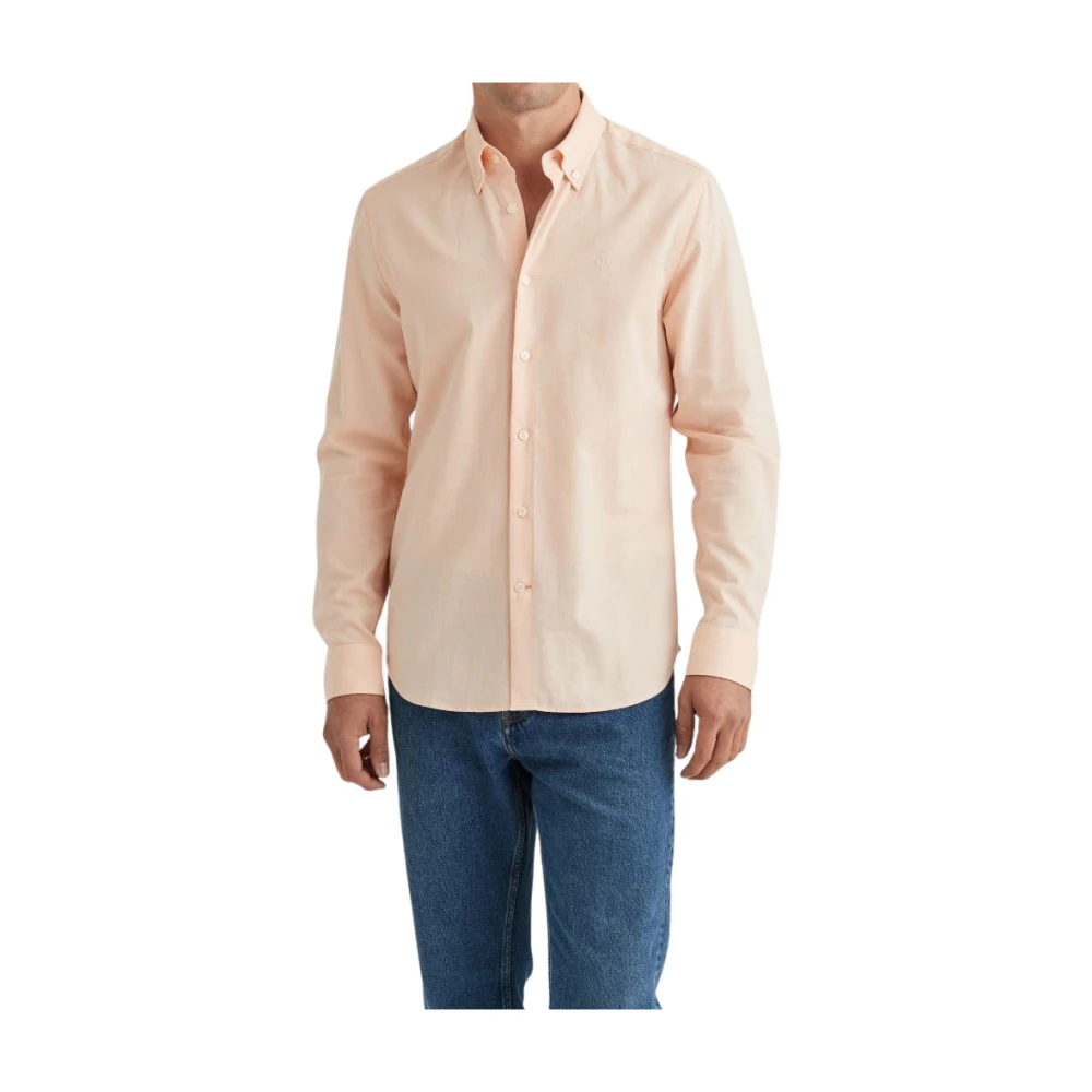 Moderne Slim Fit Oransje Pinpoint Skjorte