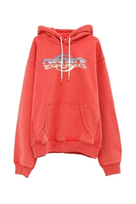 Tryckt Chrome Text Hoodie