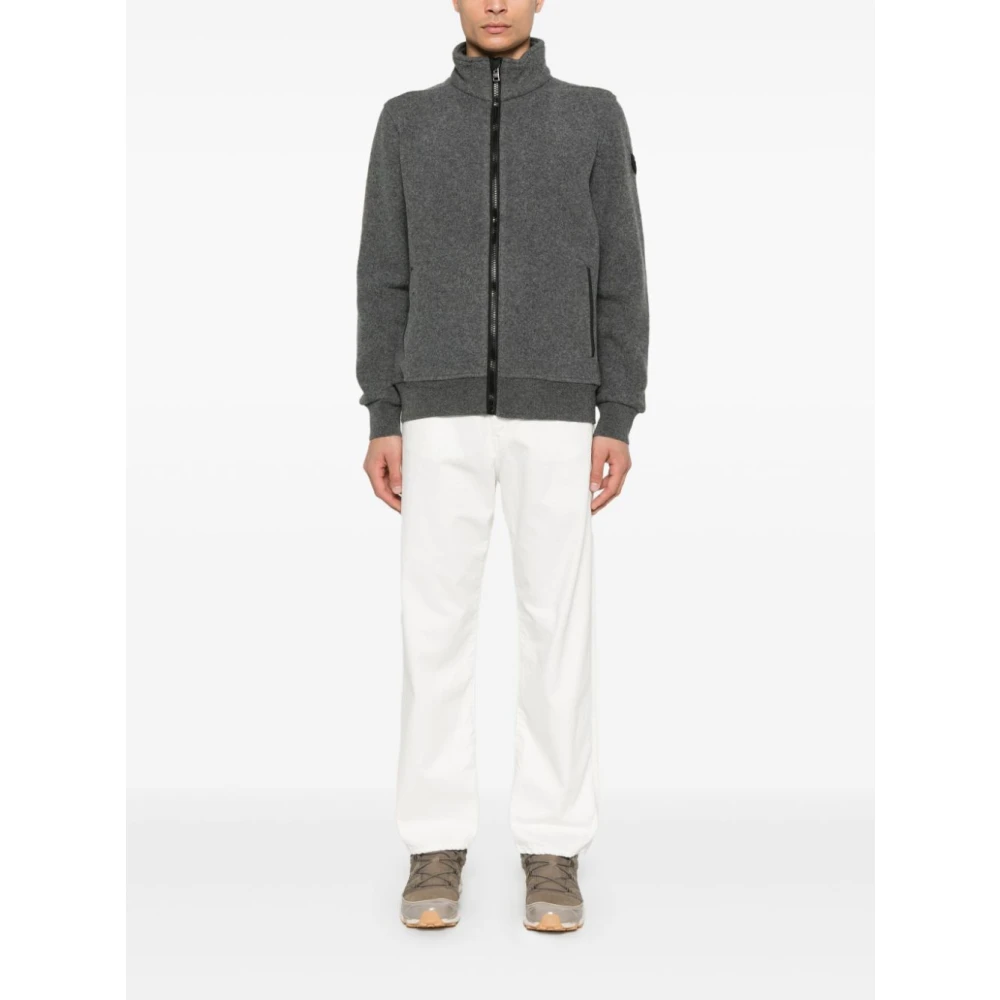 Polo Ralph Lauren Grijze Wollen Blend Rits Trui Gray Heren