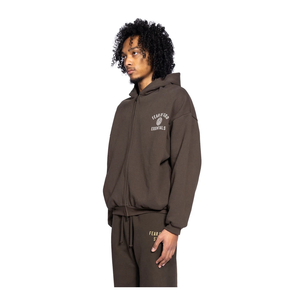 Fear Of God Bruine Fullzip Hoodie Brown Heren
