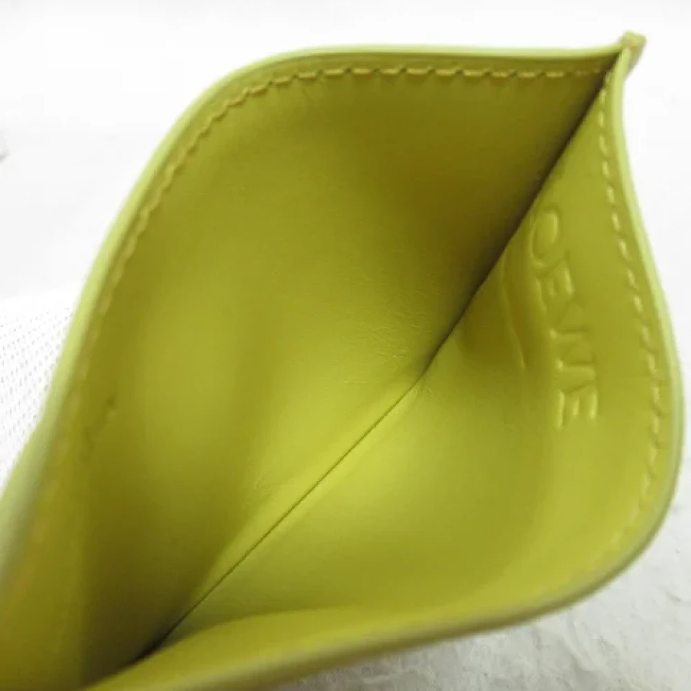 Loewe Pre-owned Leather wallets Yellow Dames