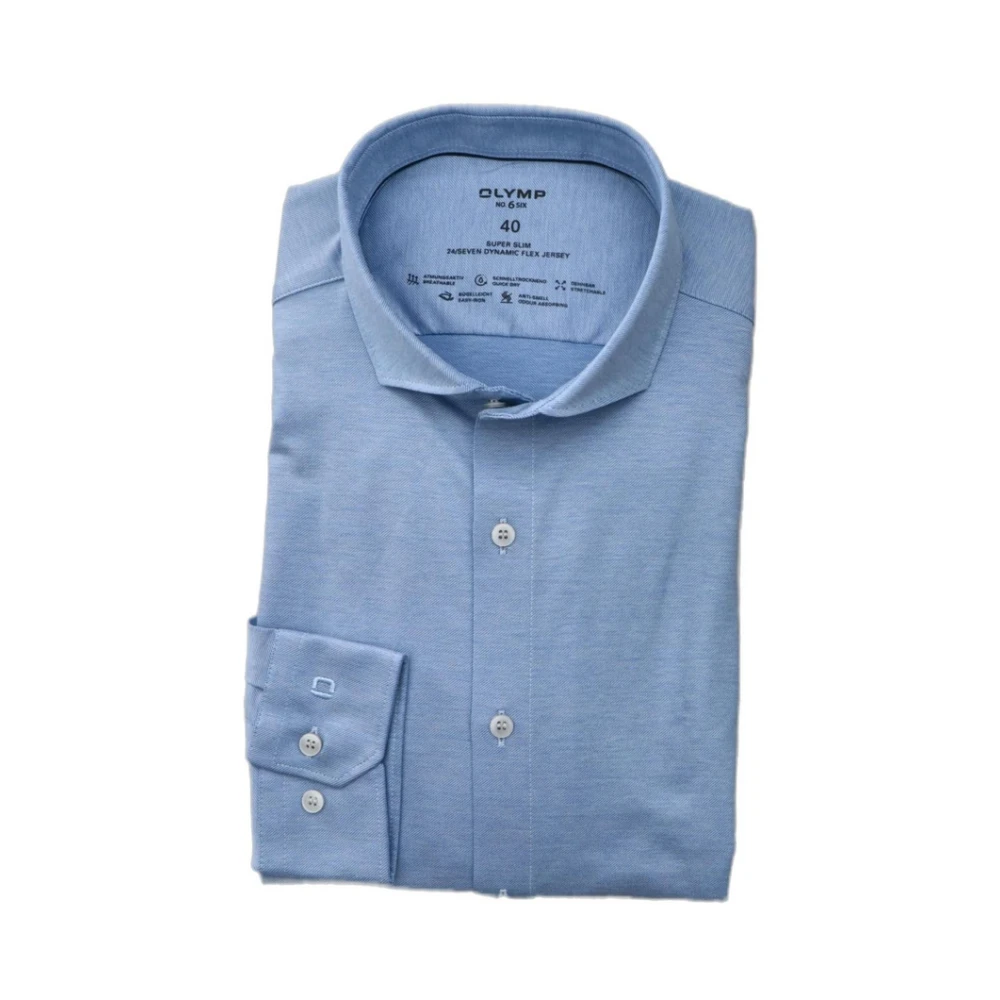 Olymp Casual overhemd lange mouwen blauw Blue Heren