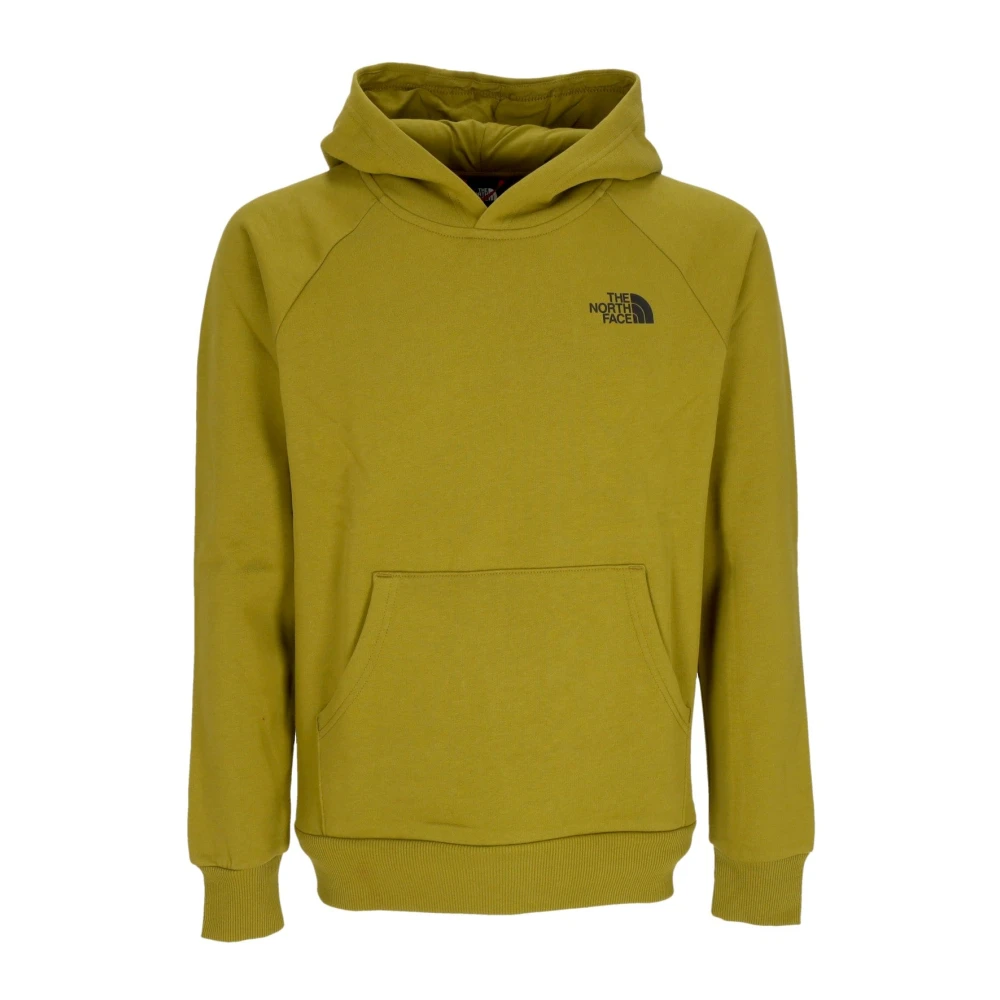 The North Face Men's Green Long Sleeve Training Tops, L, Raglan Redbox Hoodie