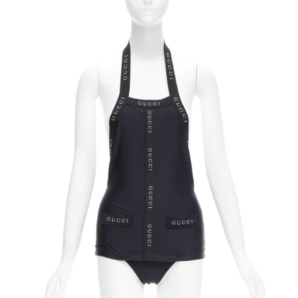 Gucci Vintage Pre-owned Nylon swimwear Black Dames
