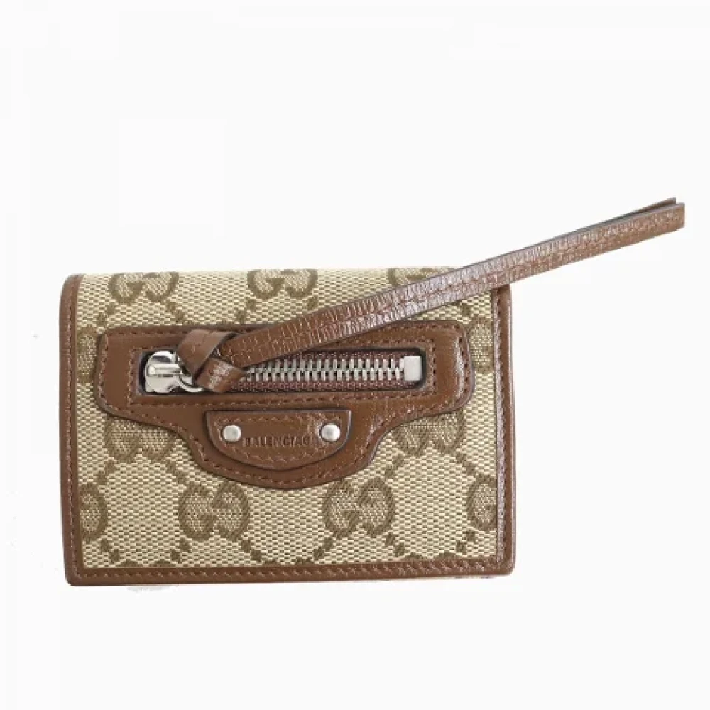 Gucci Vintage Pre-owned Canvas wallets Beige Dames