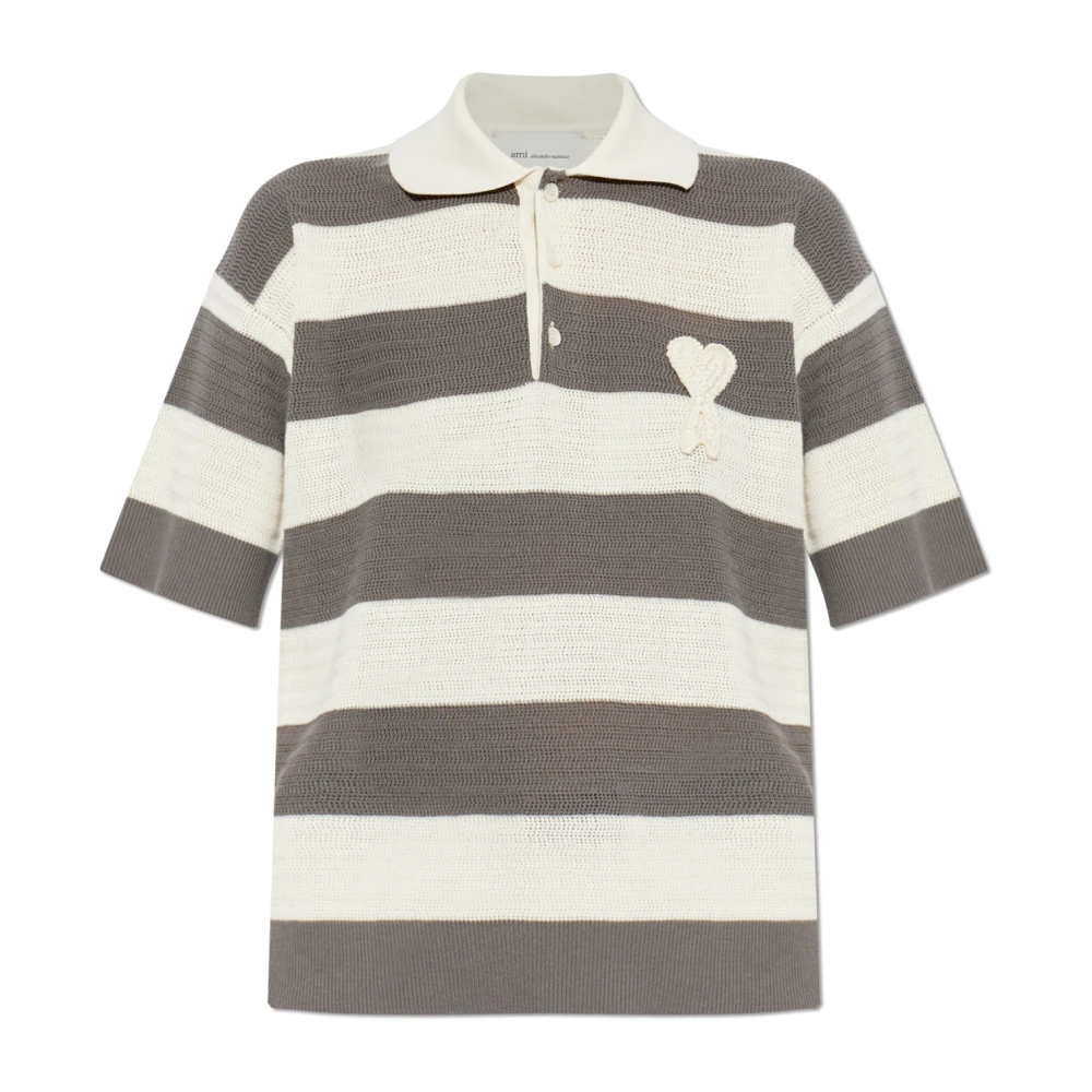 Ami Paris Donna Grigio Top, S, New,