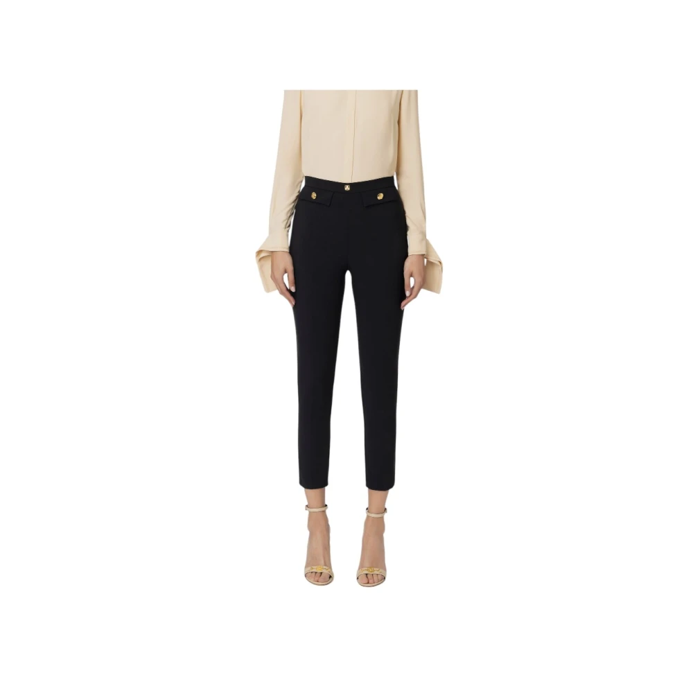 Elisabetta Franchi Stijlvolle Broek voor Vrouwen Black Dames