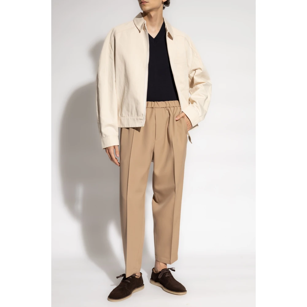 Jil Sander Geplooide broek Beige Heren