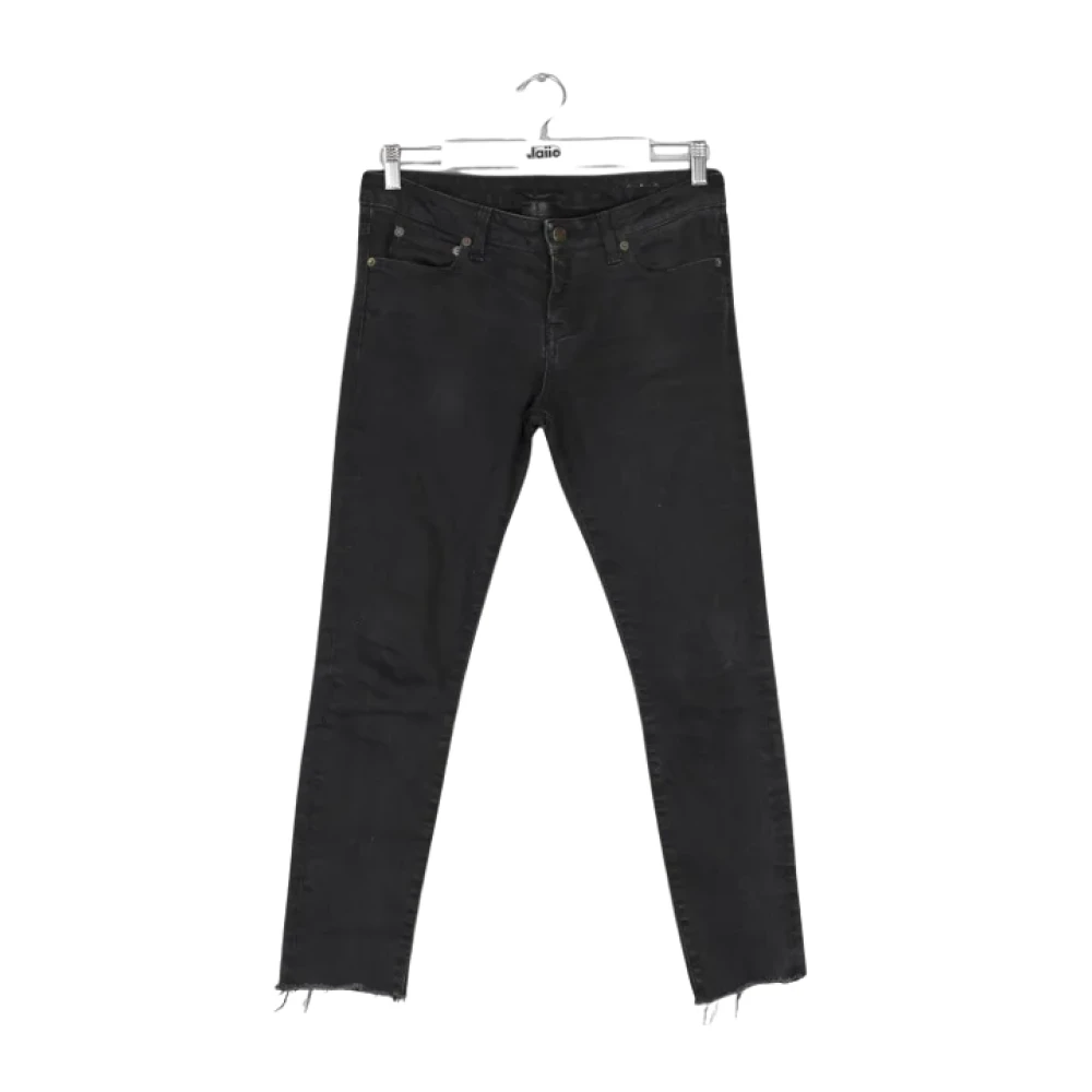 Yves Saint Laurent Vintage Pre-owned Cotton bottoms Black Dames