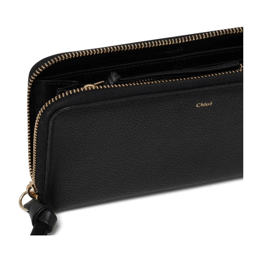 Chloé Zwarte alfabet lange portemonnee Black Dames