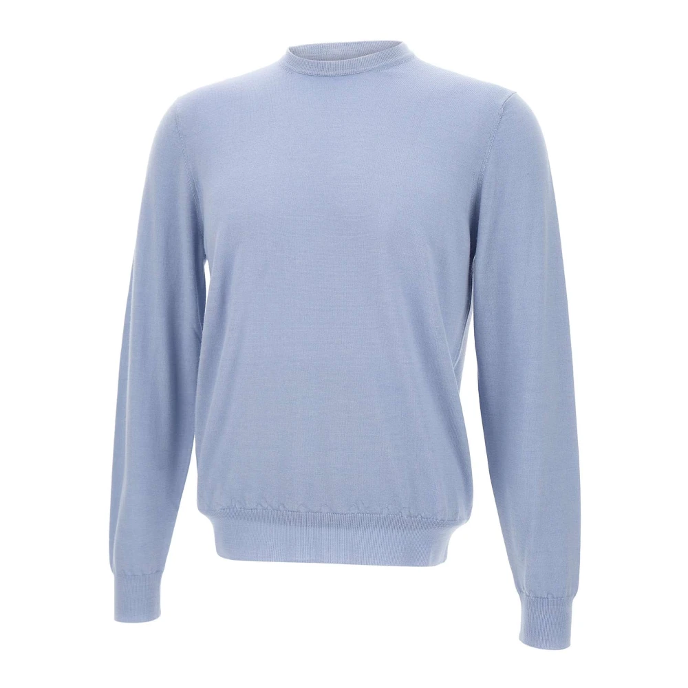 Filippo De Laurentiis Blauwe Wollen Trui Colors Collection Blue Heren