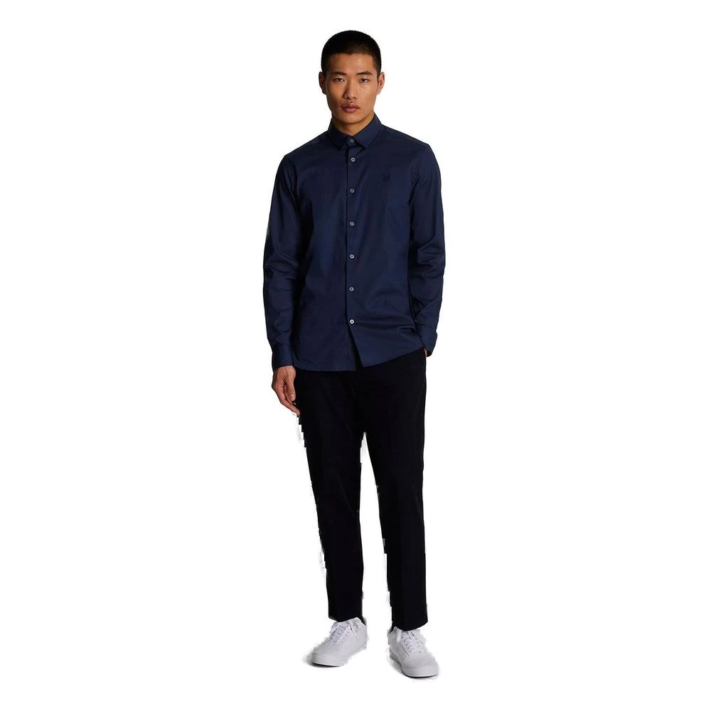 Lyle & Scott Blauw Katoenen Overhemd Lange Mouw Blue Heren