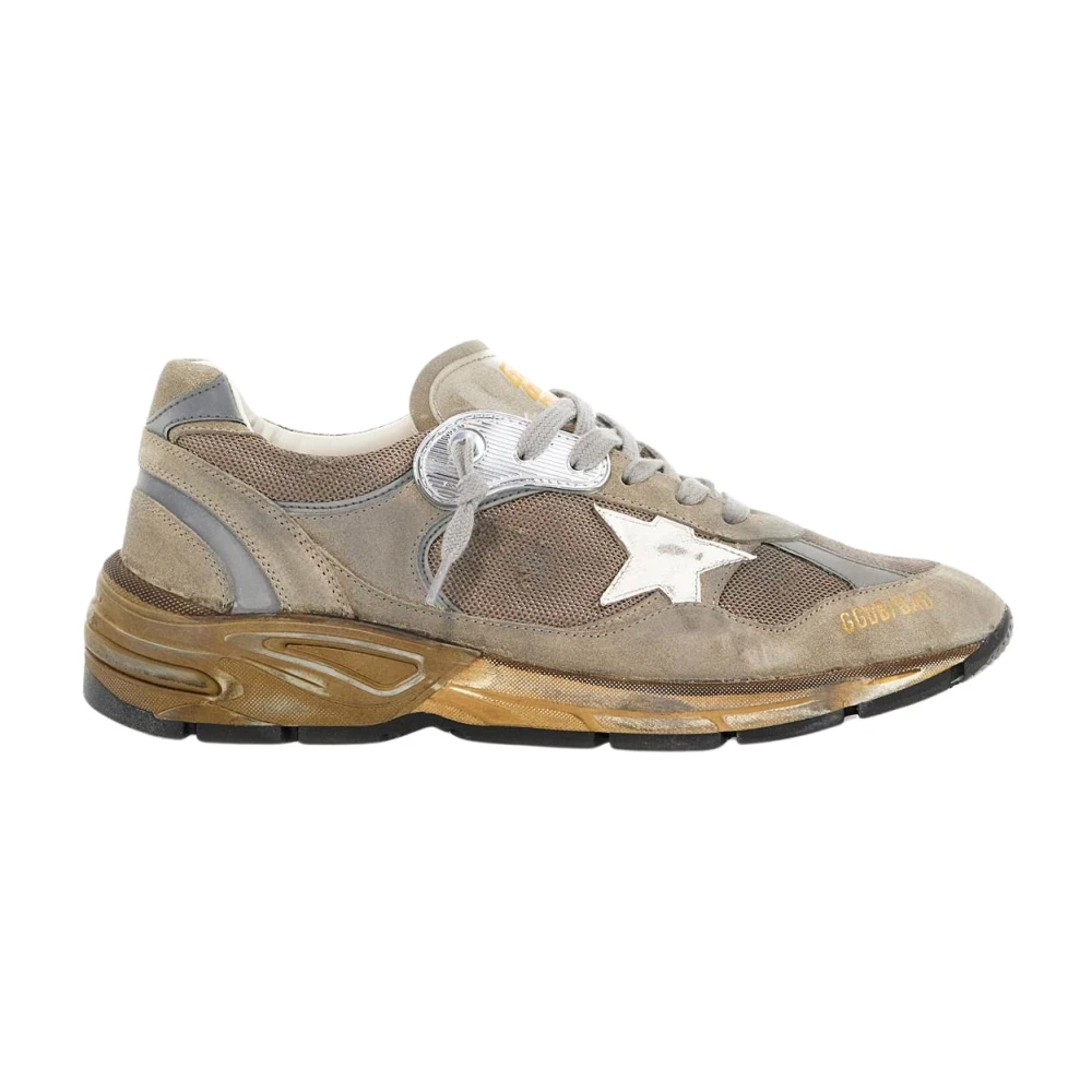 Golden Goose Mesh Dad-Star Sneakers med Suede Detaljer Gray, Herr