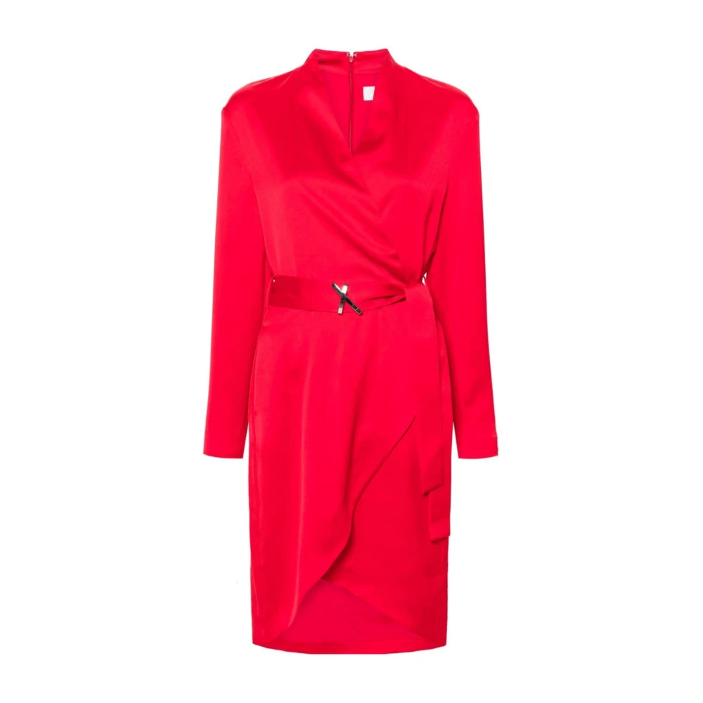 Genny Rode Wikkeljurk met Textuurafwerking Red Dames
