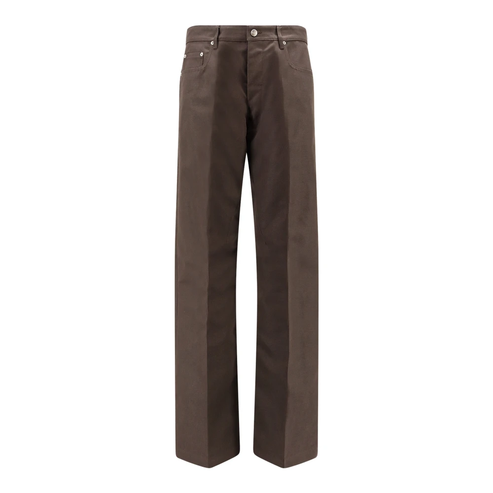 Rick Owens Men's Brown Geth Trousers - Wide Trousers - W32 - Trousers