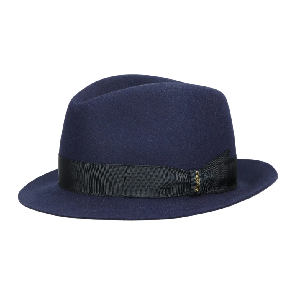 Borsalino Klassieke Vilt Trilby Hoed Blue Heren
