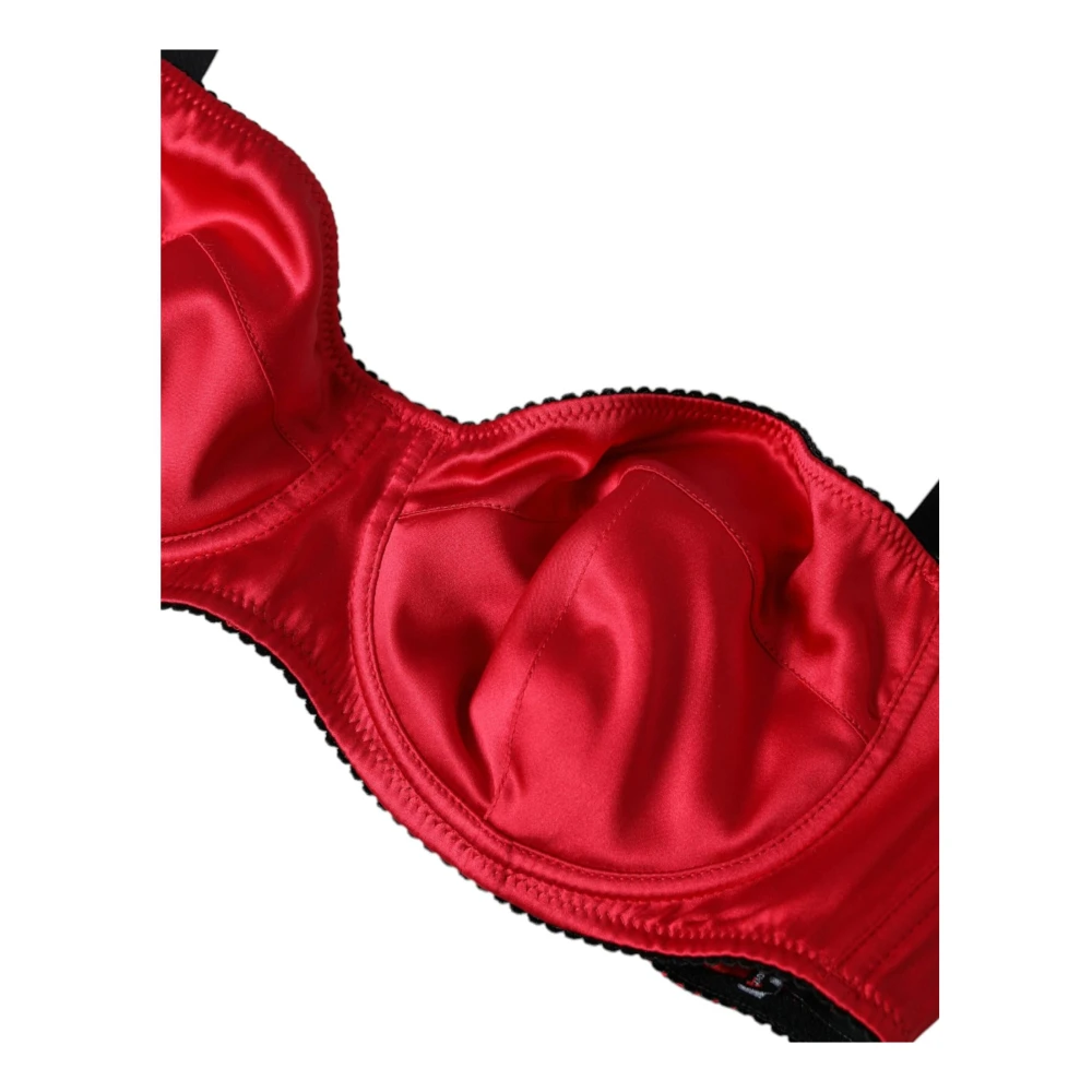 Dolce & Gabbana Bordeaux Zijden Stretch Balconette Bh Red Dames