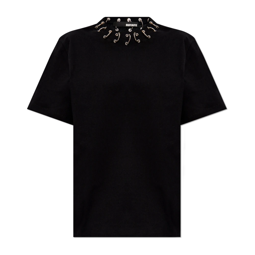 Rotate Birger Christensen Oversized T-shirt Black Dames