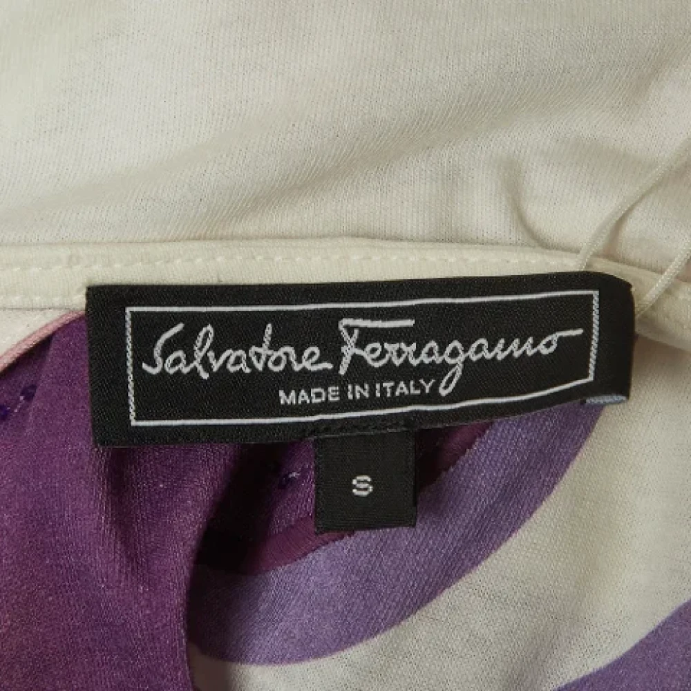 Salvatore Ferragamo Pre-owned Cotton tops Multicolor Dames