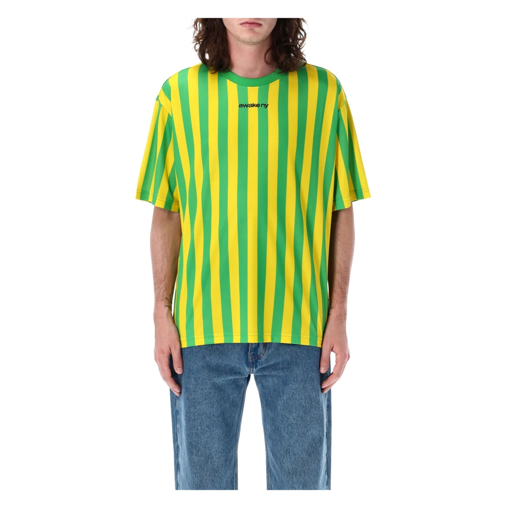 Awake NY Voetbalshirt T-shirt Geel Multicolor Heren