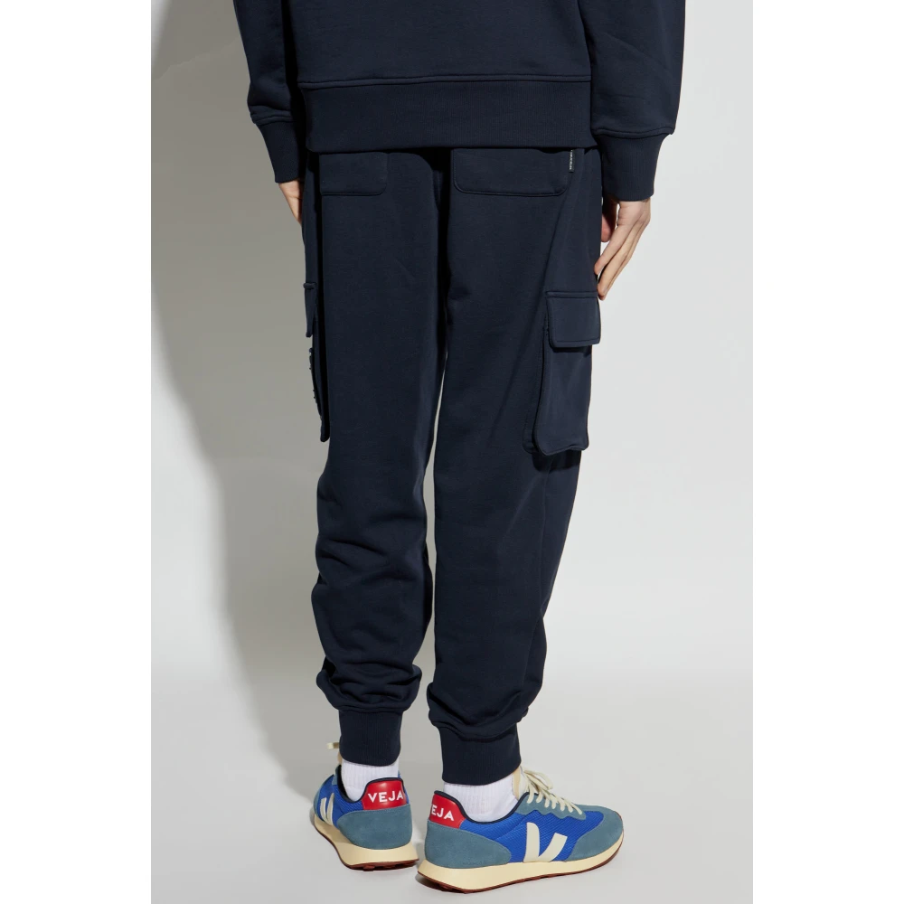 Moose Knuckles Cargo-stijl sweatpants Blue Heren
