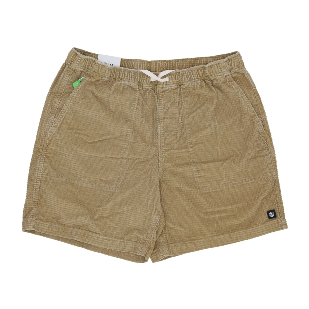 Element Beige Khaki Cord Walkshort Men's Shorts - Male - Casual Shorts - L - Shorts