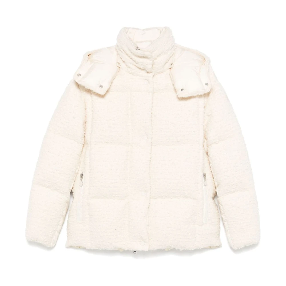 Moncler Lichte Beige Ganzendons Jas Beige Dames