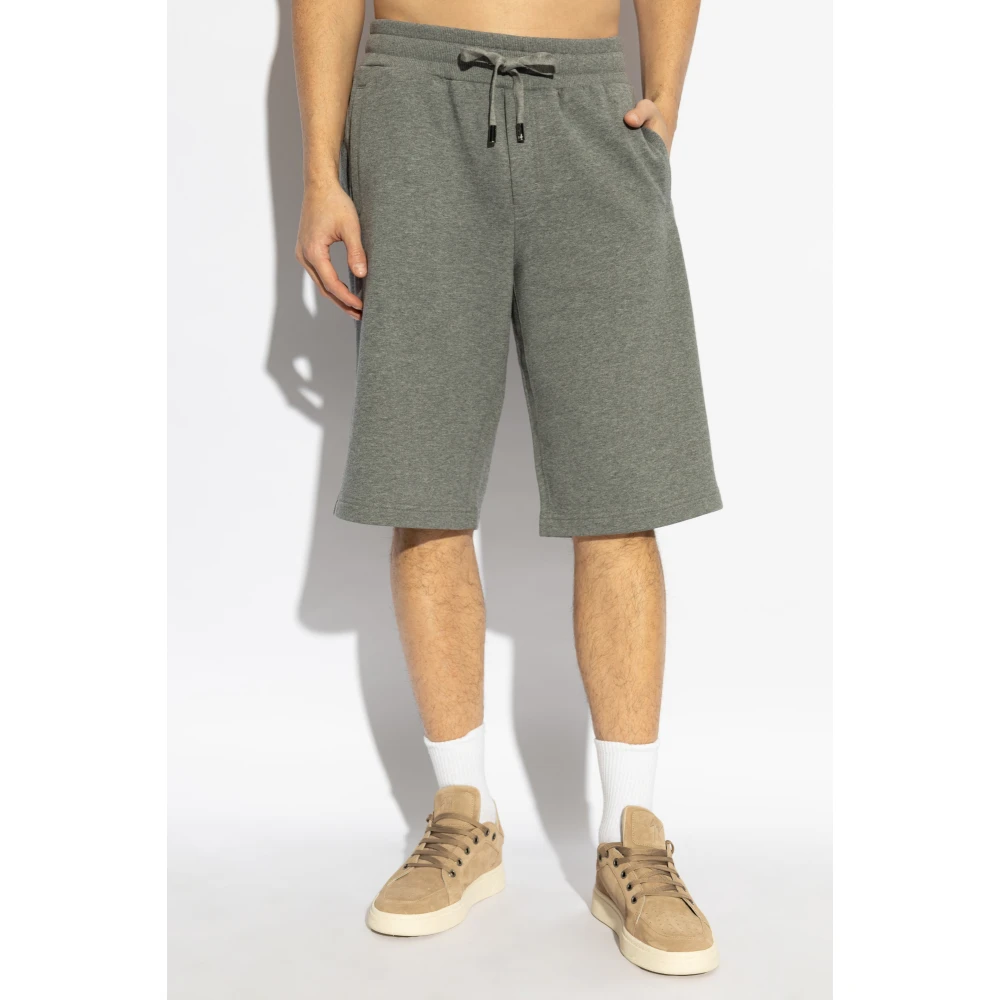 Dolce & Gabbana Zweetshorts met logo Gray Heren