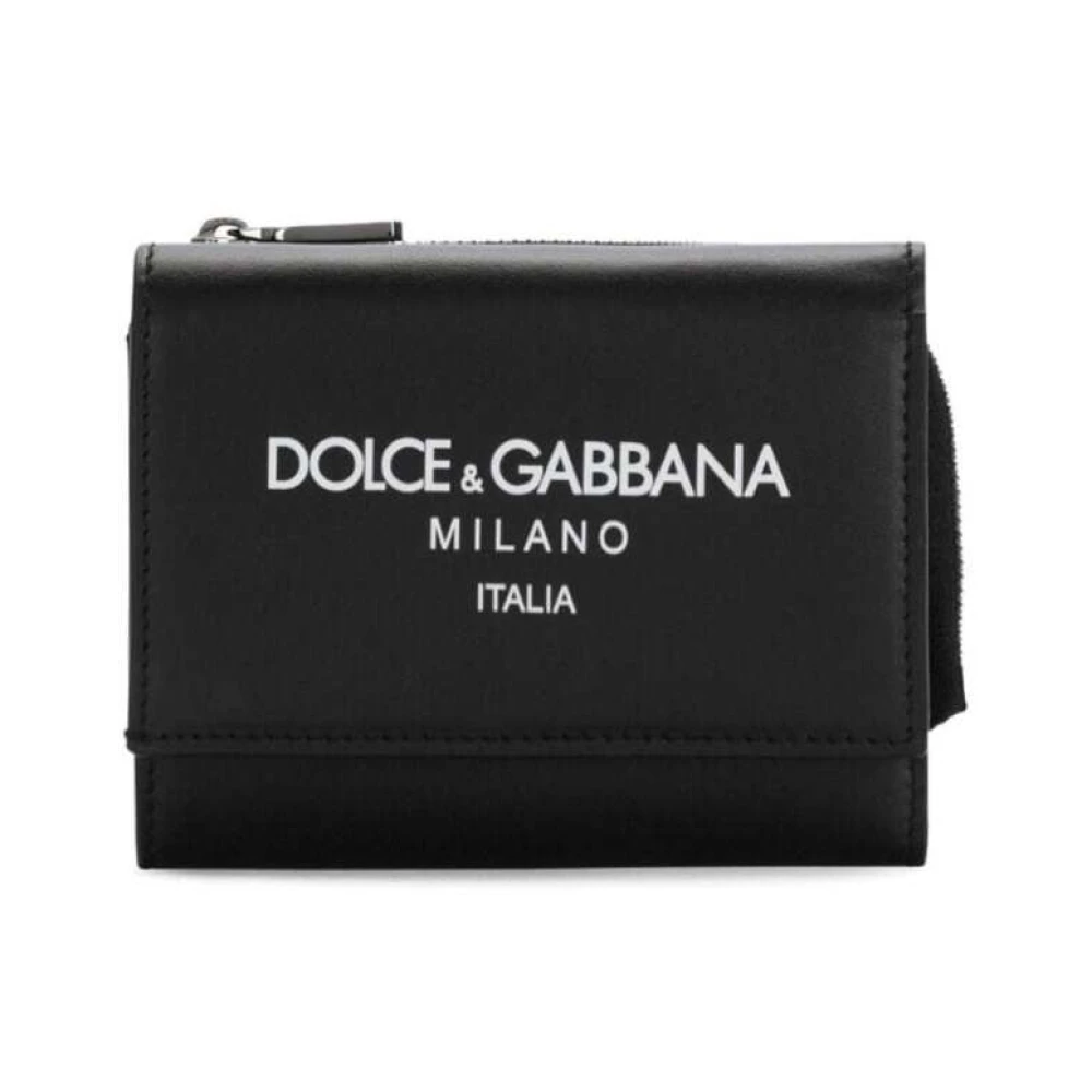 Dolce & Gabbana Zwarte Portemonnees Black Heren