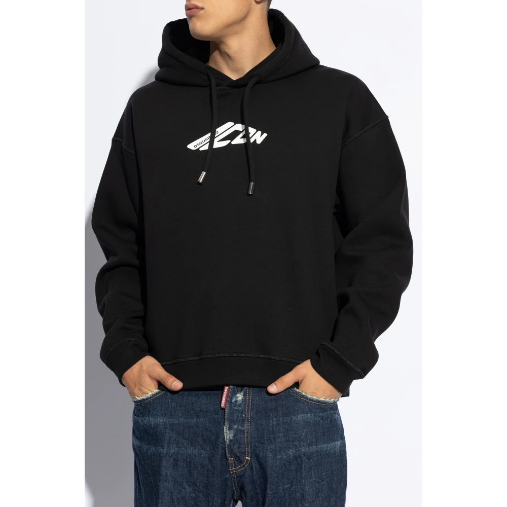 Dsquared2 Sweatshirt met logo Black Heren