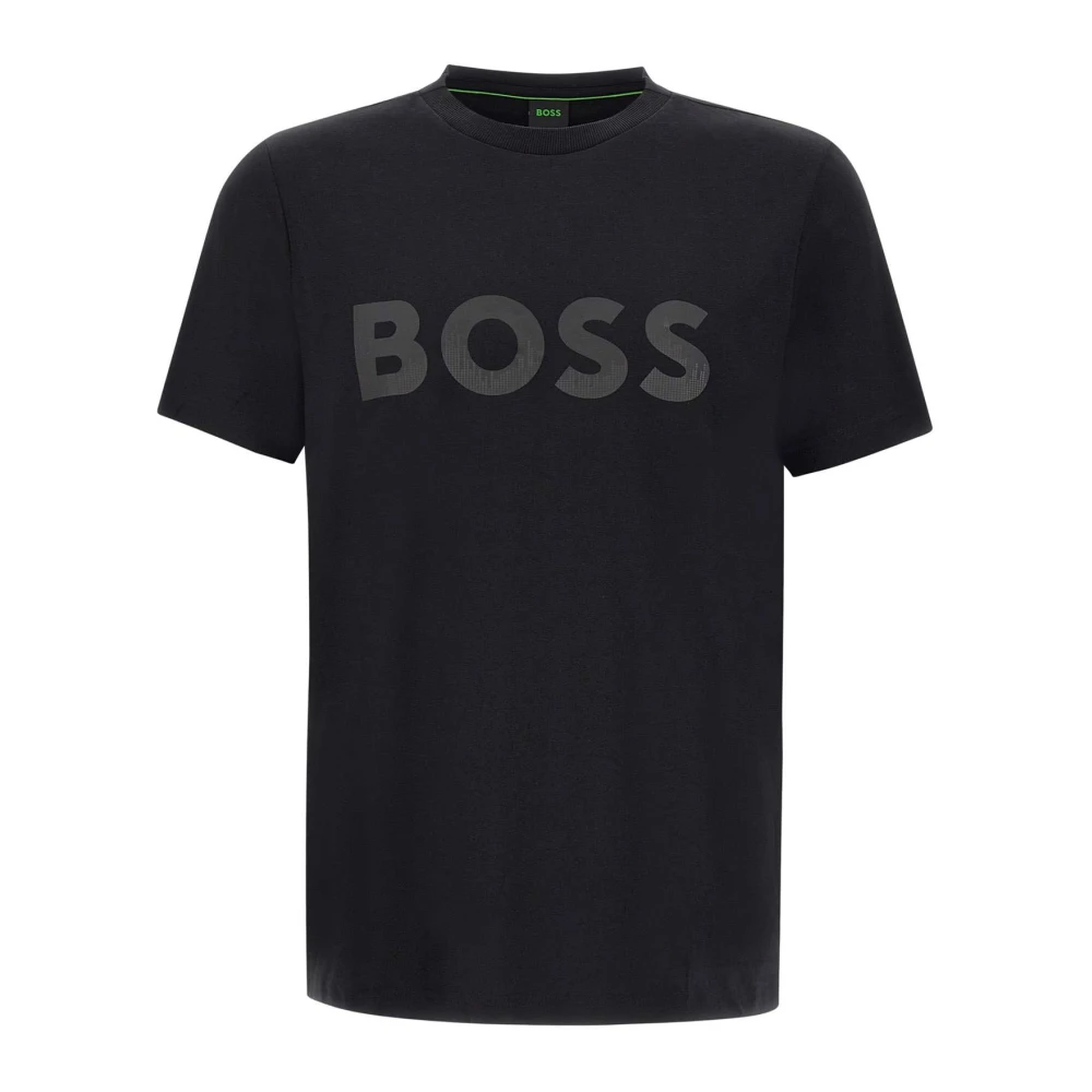 Hugo Boss Heren Zwart Organisch Katoenen T-Shirt Black Heren