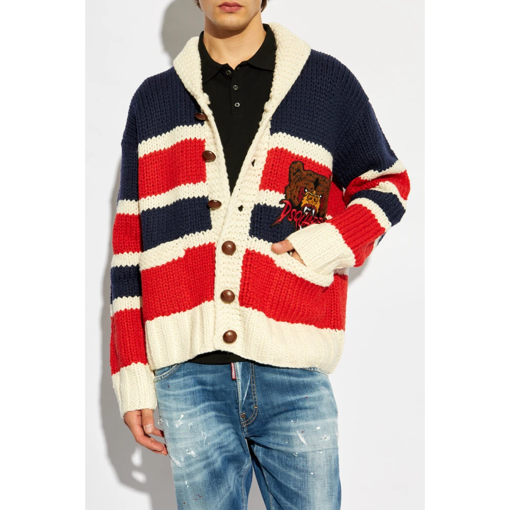Dsquared2 Wollen vest Blue Heren