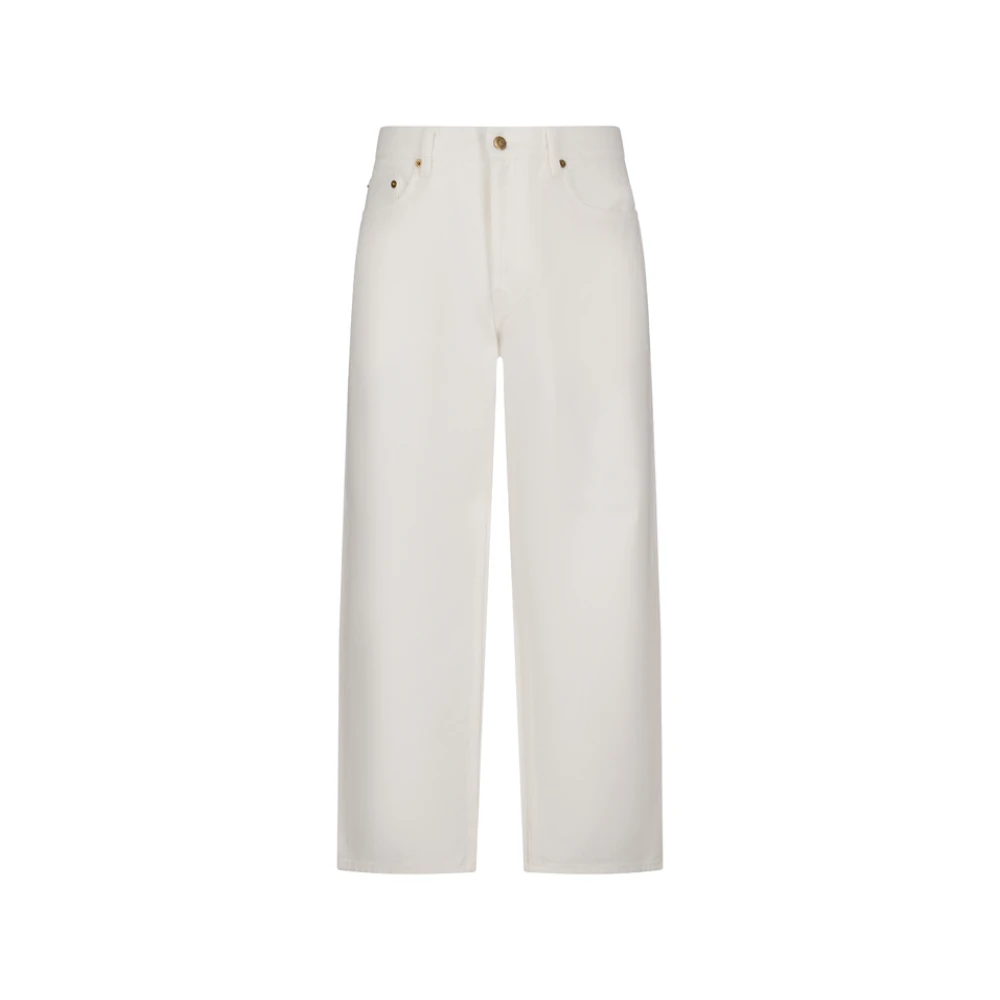 Golden Goose Men's White Straight Fit Jeans, W34, Cory Loose Skate