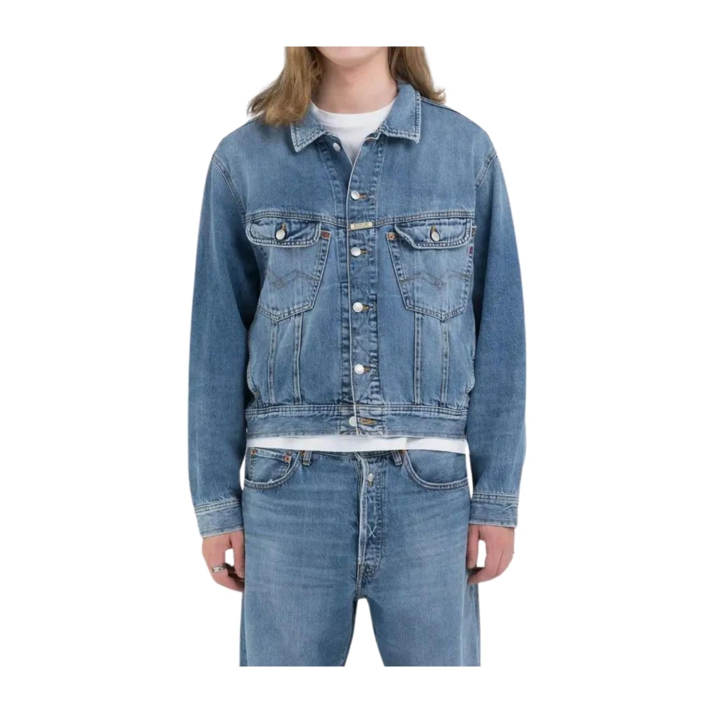 Replay Men's Blue `S Denim Jacket - Denim Jackets - M - Jackets