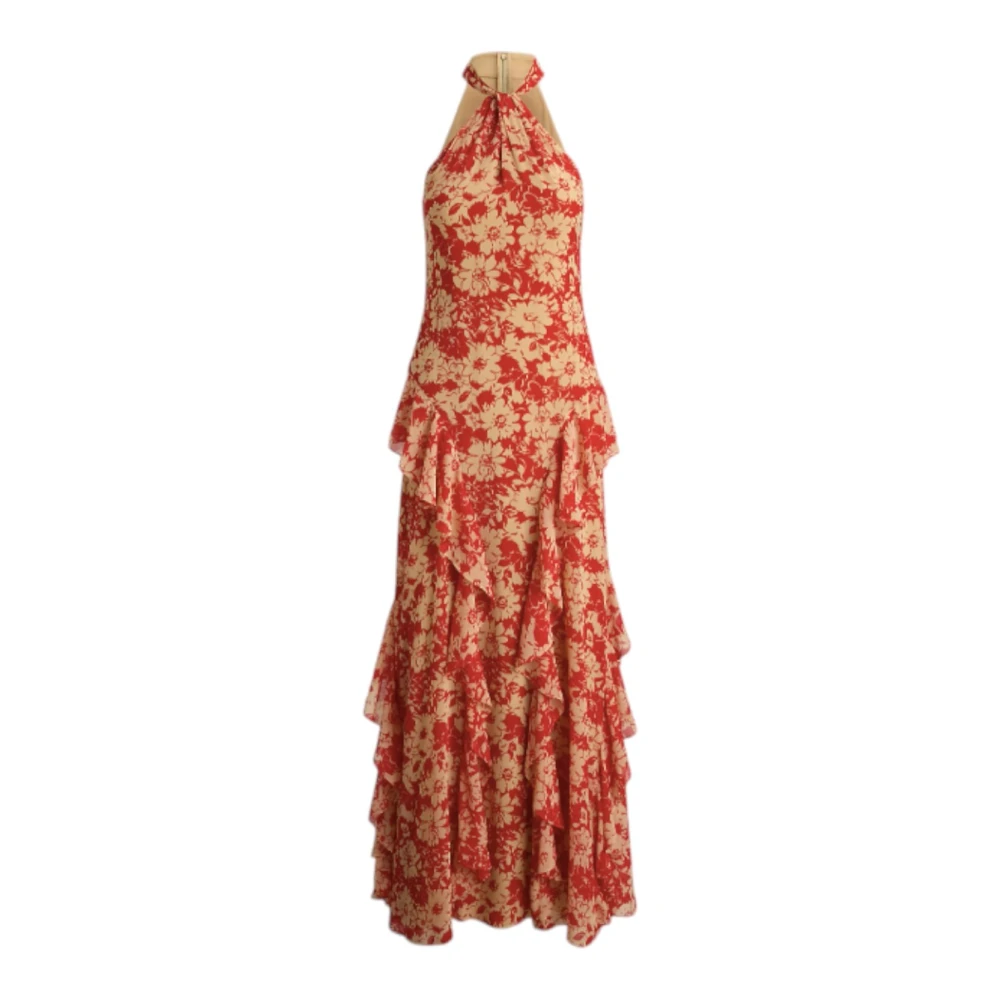 Ralph Lauren Women's Multicolor Floral Ruffle-Trim Georgette Gown - Gowns - Xs - Dresses