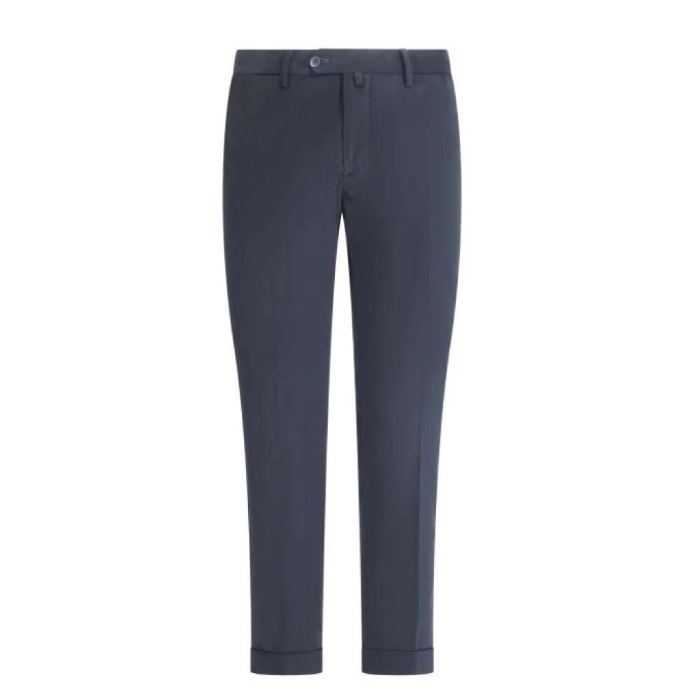 Briglia Blauwe Logo Slim Fit Broek Blue Heren