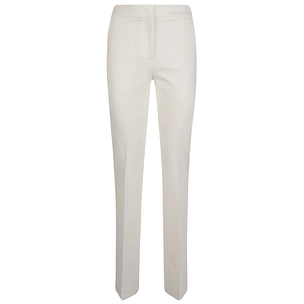 Via Masini 80 Roomkleurige Broek met Voorsluiting Beige Dames