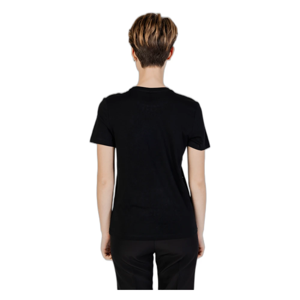 Only Versierd T-shirt Lente Zomer Collectie Black Dames