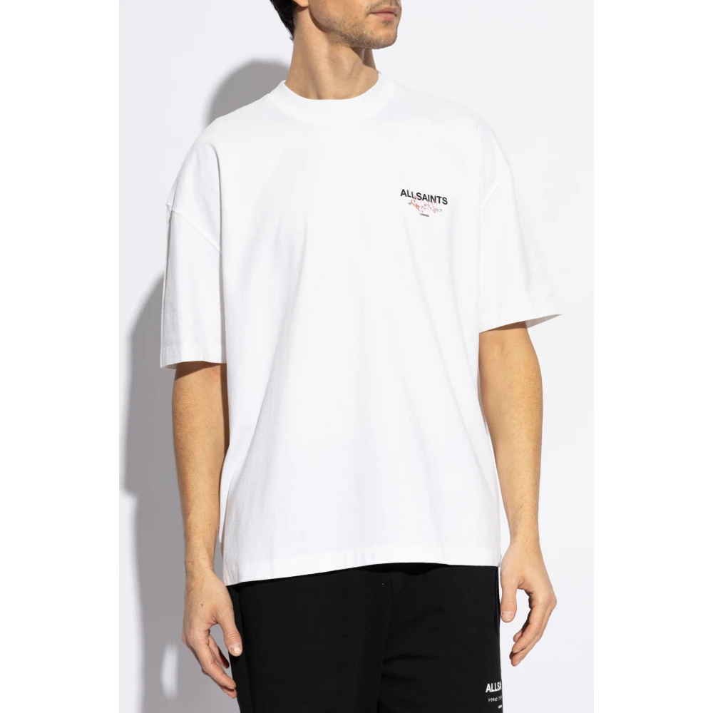 AllSaints Oversize T-shirt Amore White Heren