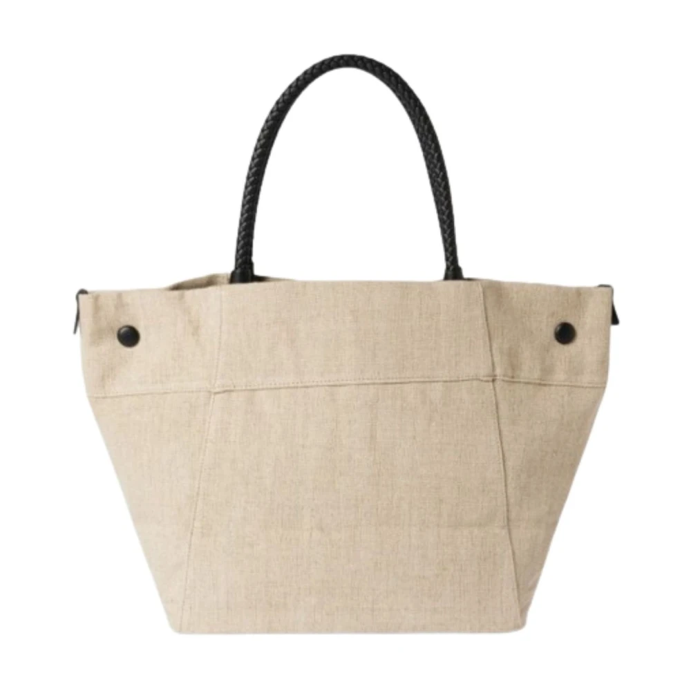 Calvin Klein Zomer Verhaal Linnen Shopper Tas Beige Dames