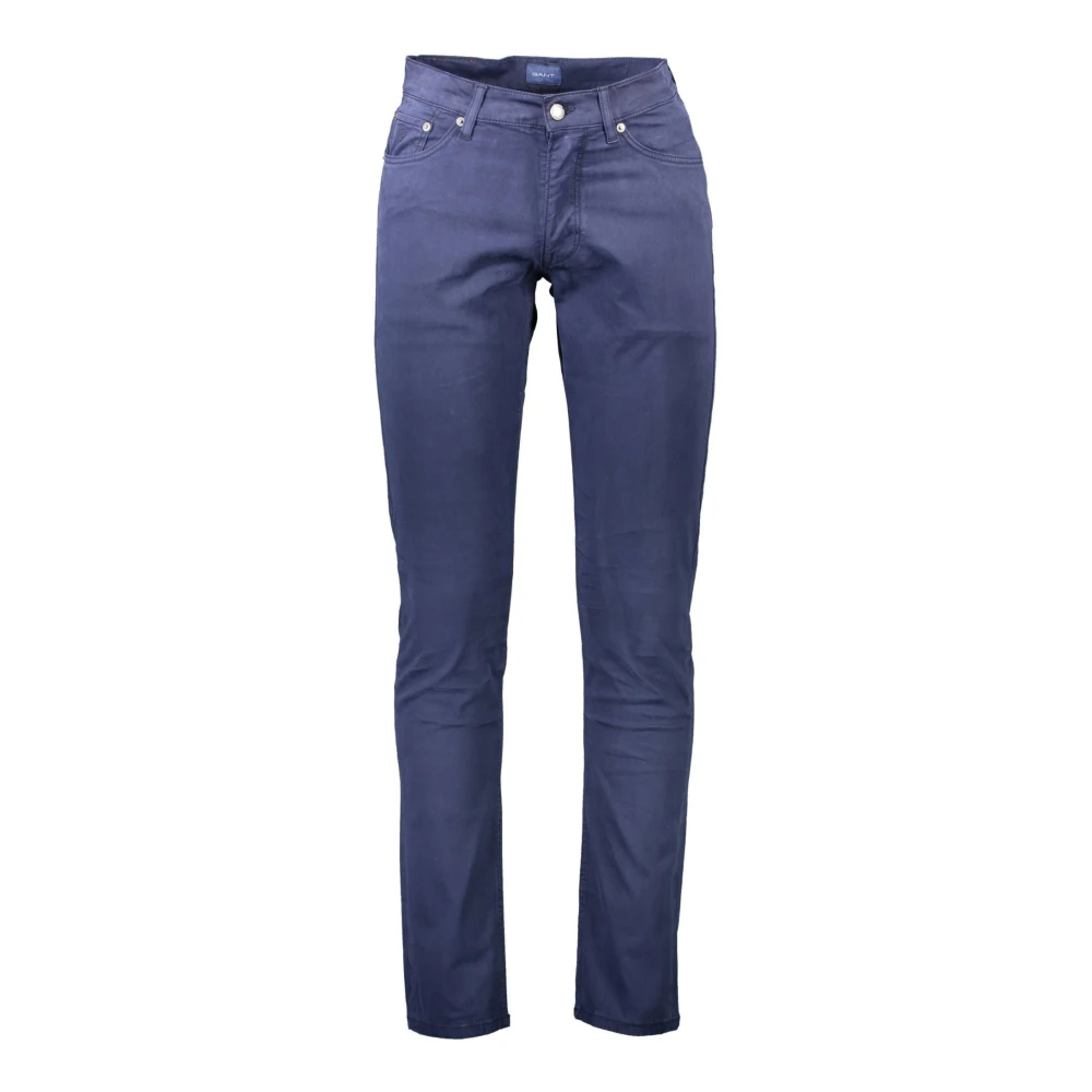 Gant Men's Blue Cotton Jeans Pant, 5-Pocket Trousers