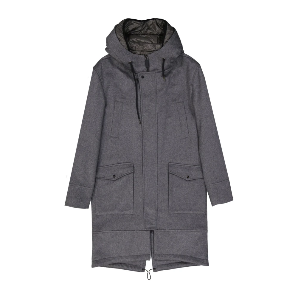 Herno Men's Gray Cashmere Coat - Parkas - Xl - Coats