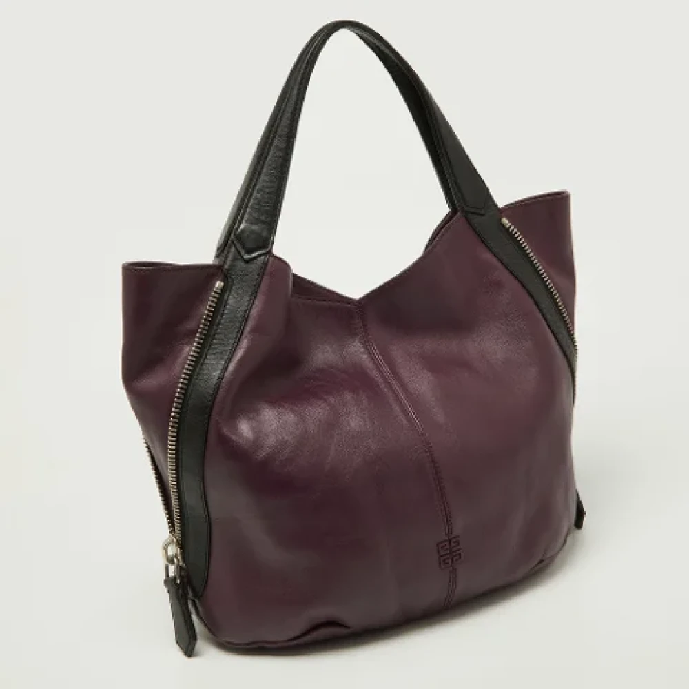 Givenchy Pre-owned Leather handbags Purple Dames