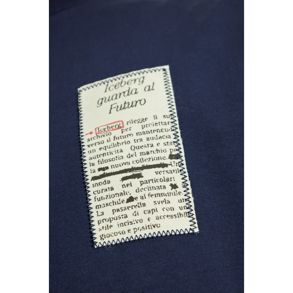 Iceberg T-shirt met patches Blue Heren