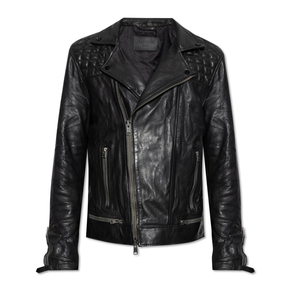 AllSaints Conroy Biker Lederen Jack Black Heren