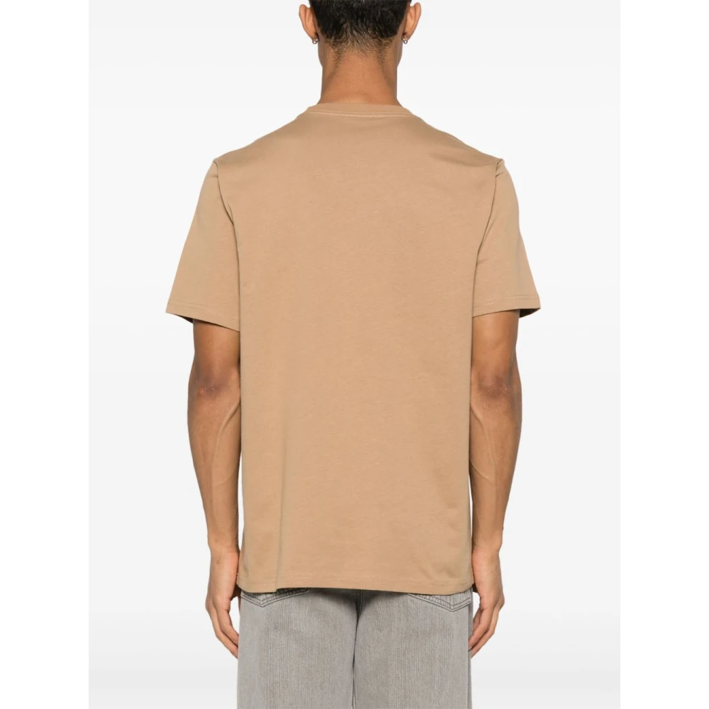 PS By Paul Smith Beige Logo Print Katoenen T-shirt Beige Heren