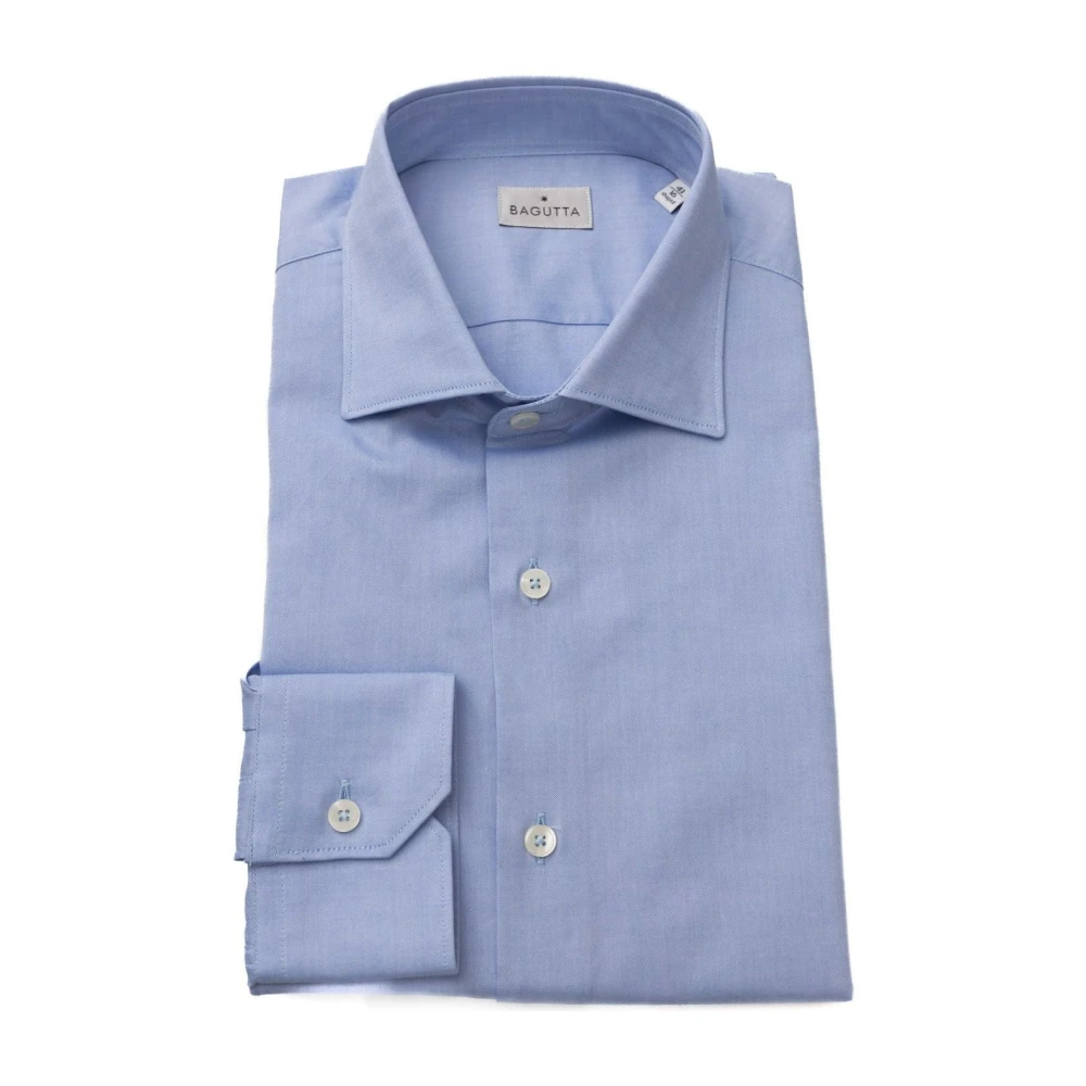 Bagutta Tijdloos Frans Kraag Overhemd Blue Heren