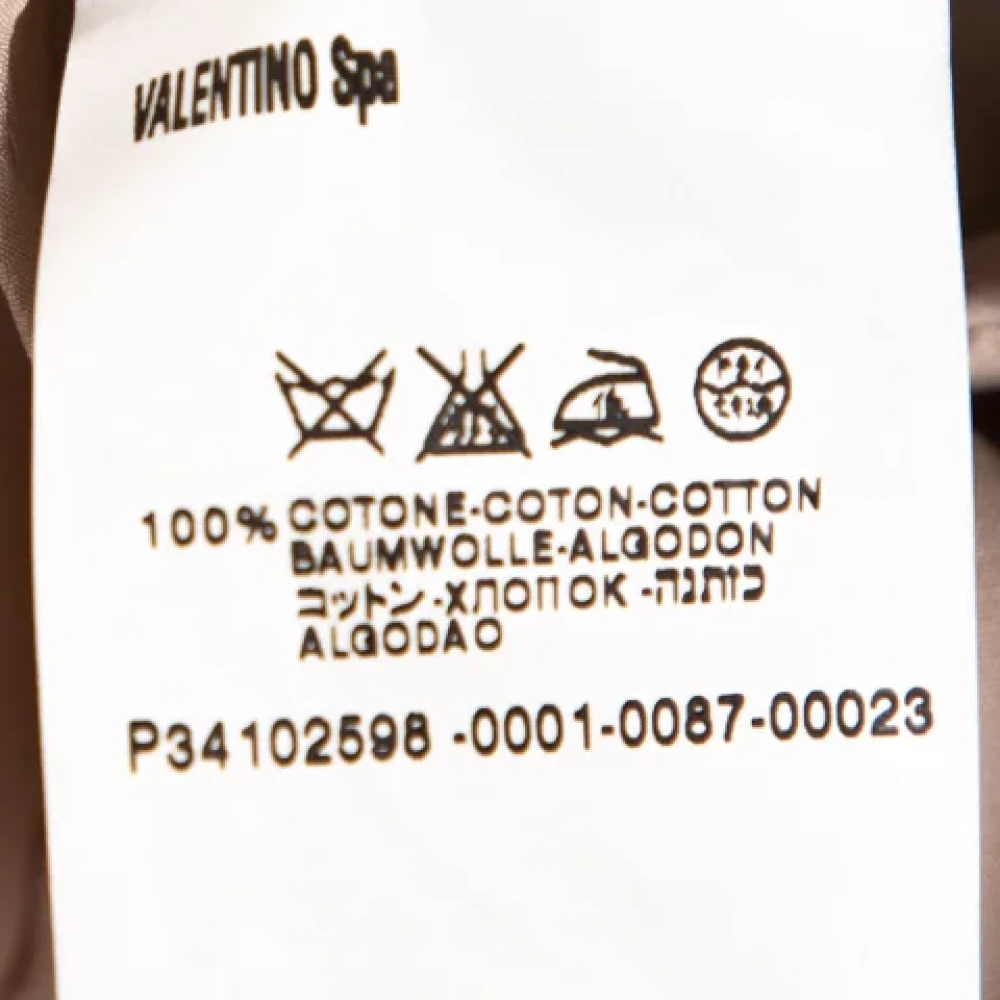 Valentino Vintage Pre-owned Cotton bottoms Beige Dames
