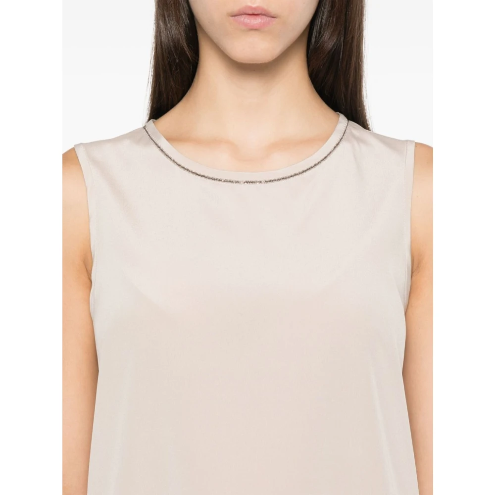 PESERICO Stijlvolle TOP voor een trendy look Beige Dames
