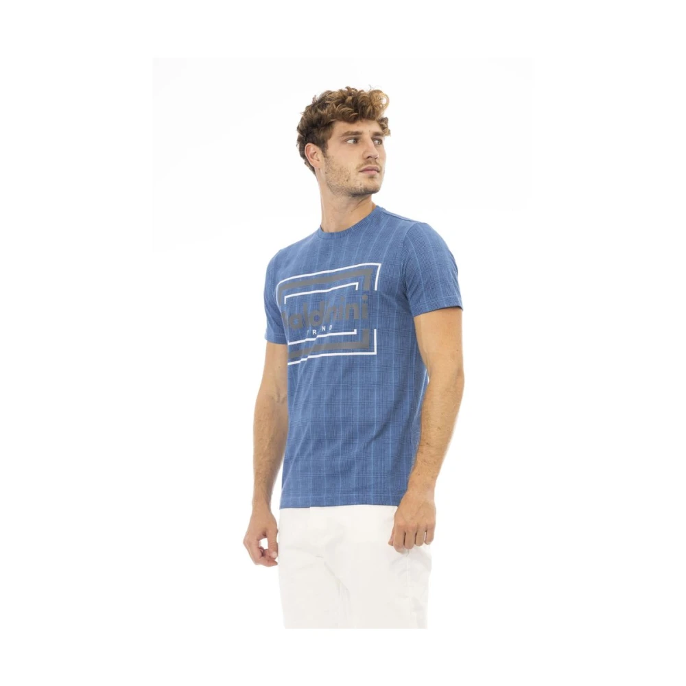 Baldinini Elegant Blauw Kort T-Shirt Blue Heren